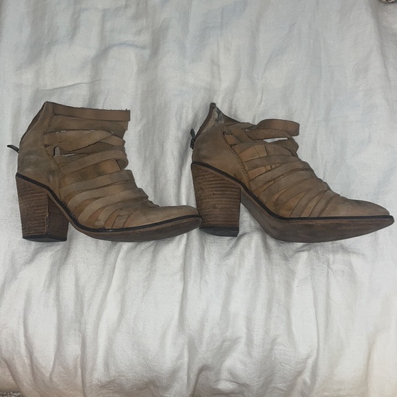 Free People Leather Strap Booties 38 - Picture 3 of 5